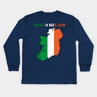 United Ireland Irish Reunification Kids Long Sleeve T-Shirt